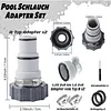 Threaded Connection Pumps Leak-proof Pool Hose Conversion Connector for 1.5&1.25 Inch Hoses Multi-Use for Swimming Pools Outdoors Activities Water Play
