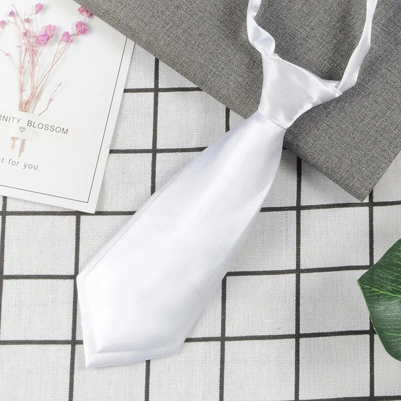 Necktie Polyester Men's Women's Shirts Student School Uniform Career Simple Double Layer Short Small Tie Classic Trendy Gifts
