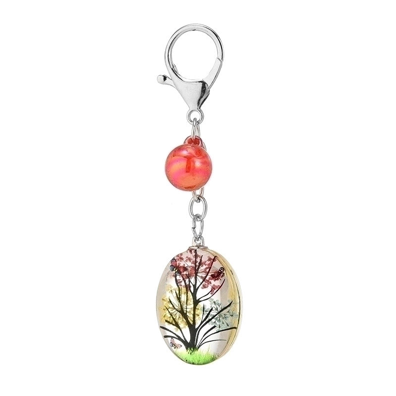 Cartoon Style Flower Resin Women’s Bag Pendant Keychain