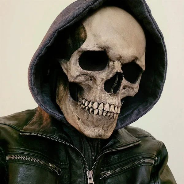Realistic Skull Mask/Helmet with Movable Jaw