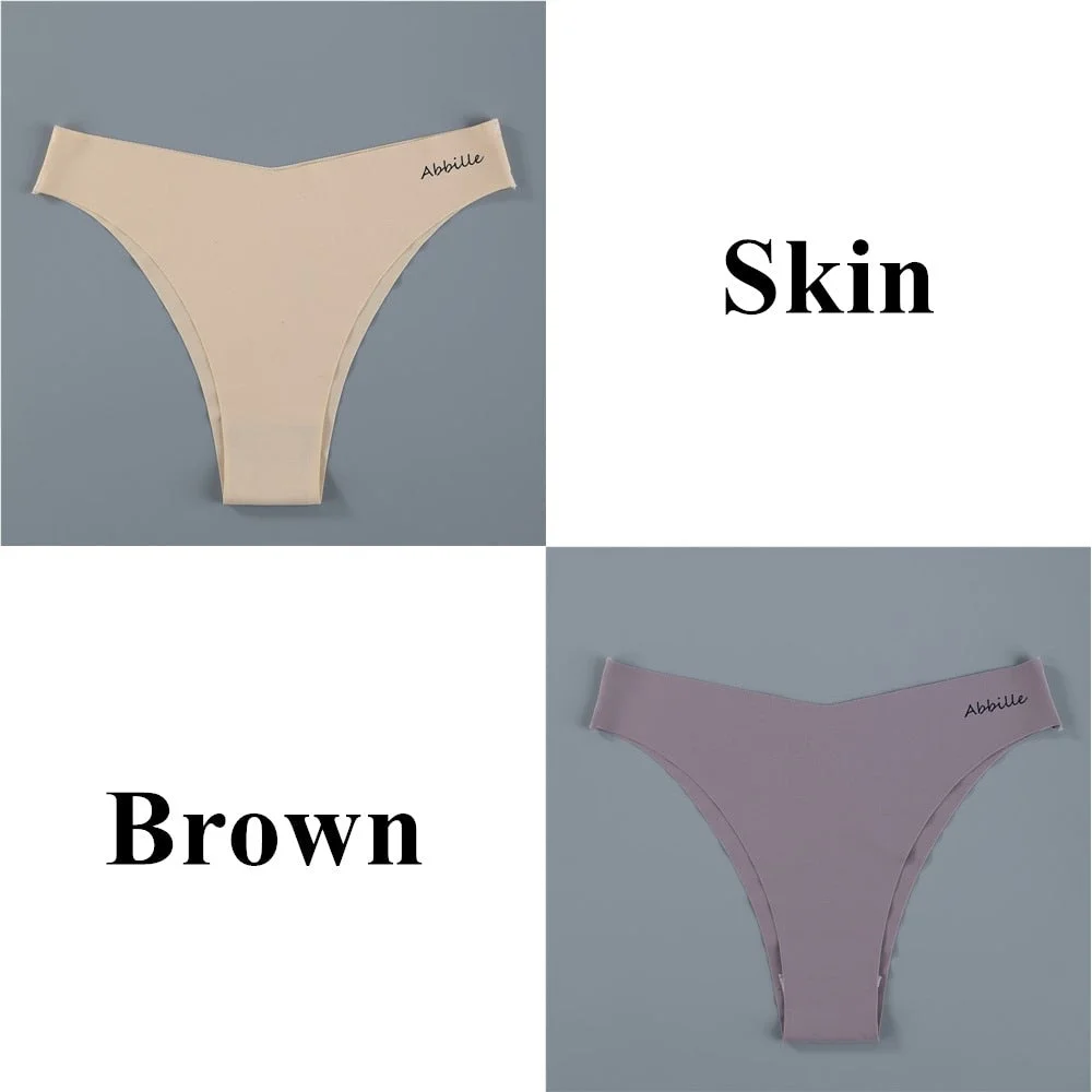 Seamless Women Pantys Girls Thongs Low Waisted Soft Woman Panties Briefs Fashion Solid Colors M-XL Sexy Underpants For Women New