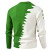 Men's Fashionable Color Block Knitted Crew Neck Sweater by Inlyline