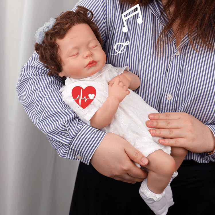 Babeside Lucy Lifelike Reborn Baby Dolls - 20 inch Baby Girl with Heartbeat Coos and Breath