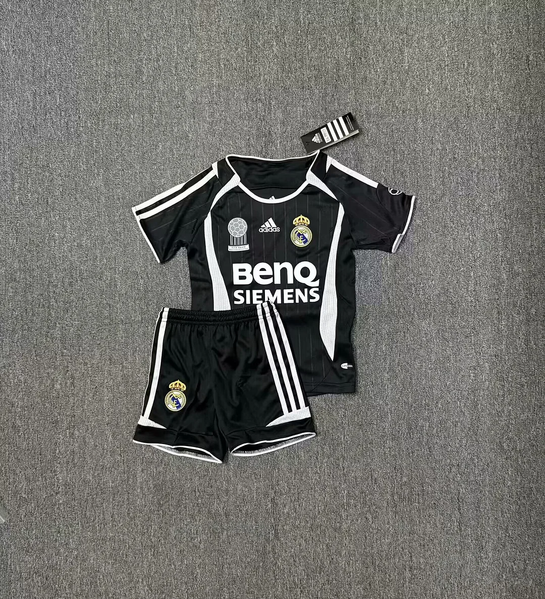 2006-2007 Retro Real Madrid Away Kids Kit Football Shirt Thai Quality