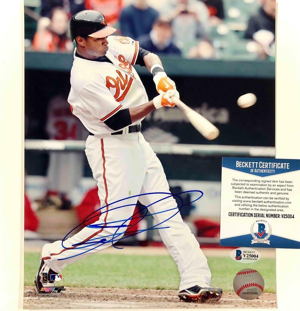 Adam Jones autograph Baltimore Orioles signed MLB 8x10 Photo Poster painting BAS COA Beckett