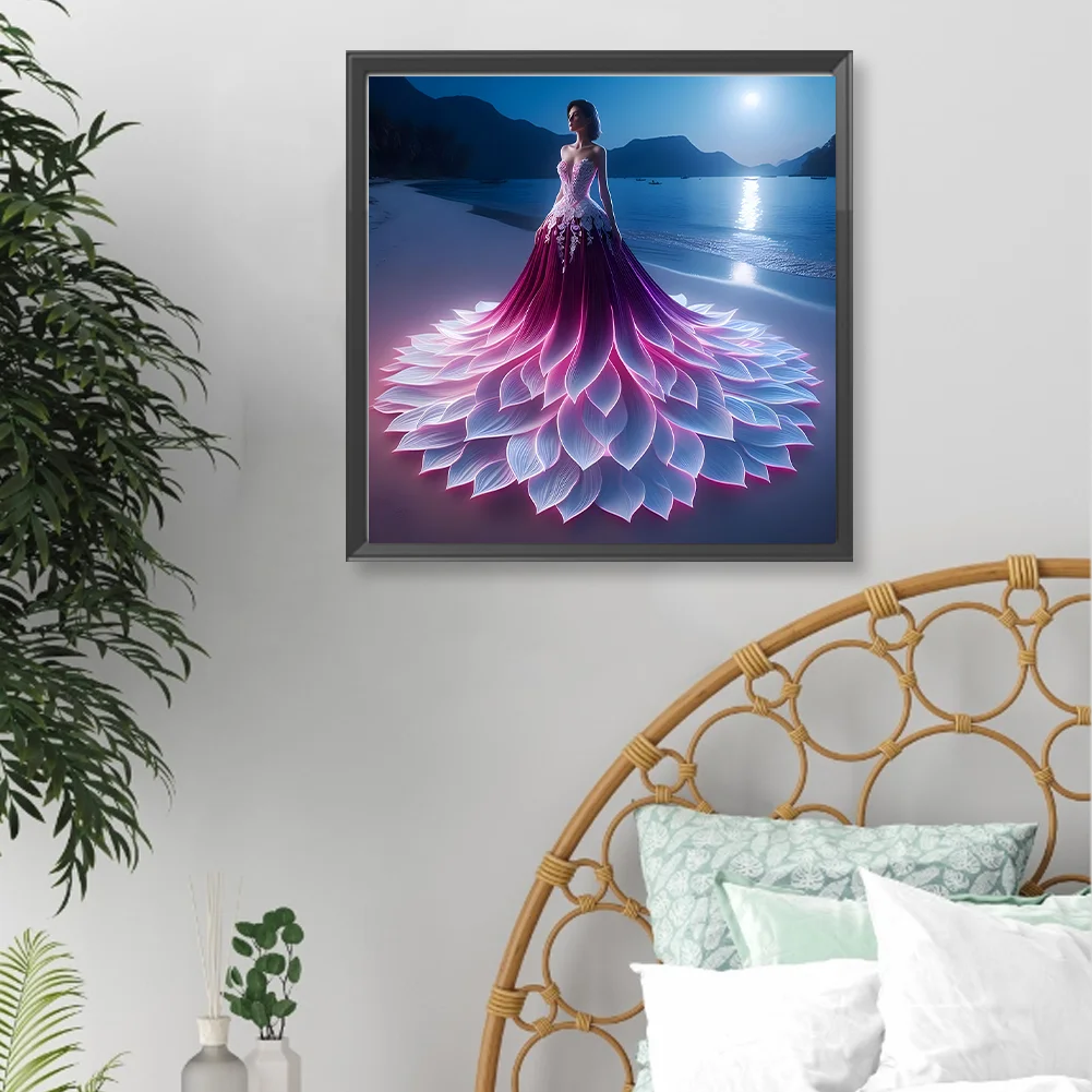 Diamond Painting - Full Round Drill - Gorgeous Skirt Beauty(Canvas|40*40cm)