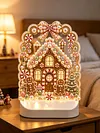 DIY Diamond Art LED Night Light &ndash; Light-Up Table Decor, Double-Sided Printed DIY Crystal Pearl Painting Decoration for Christmas & Holiday Gifts