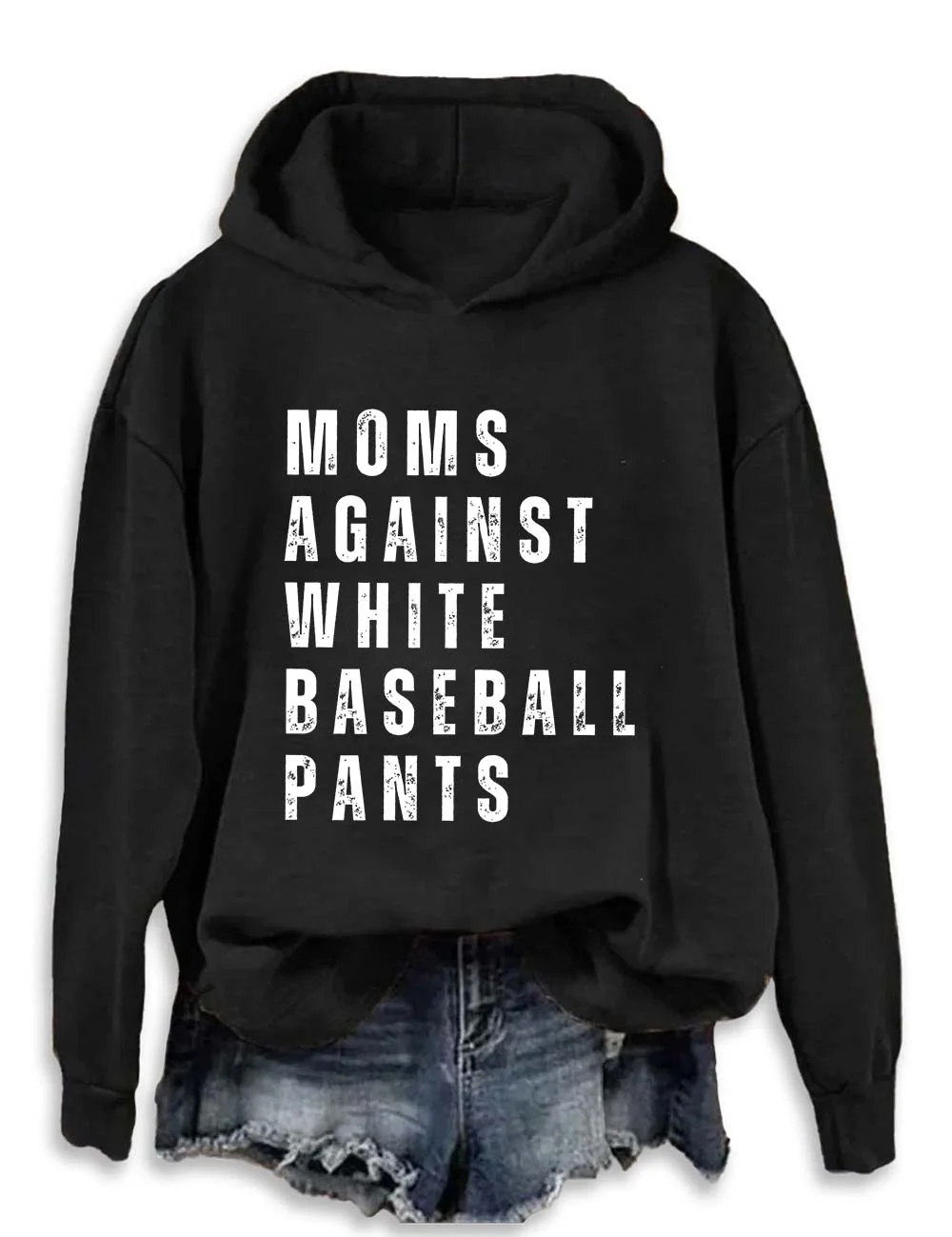 Mom Against Baseball White Pants Hoodie
