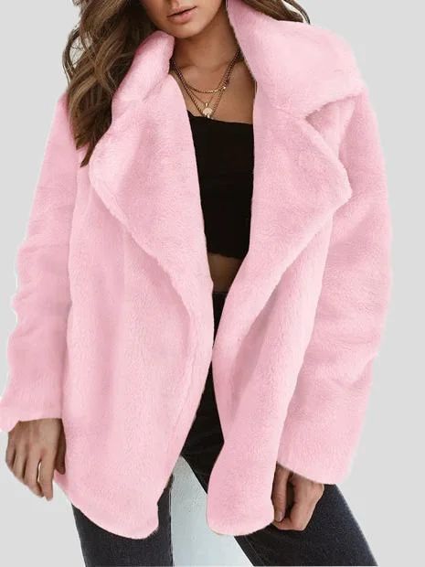 Large Lapel Loose Comfortable Woolen Coat