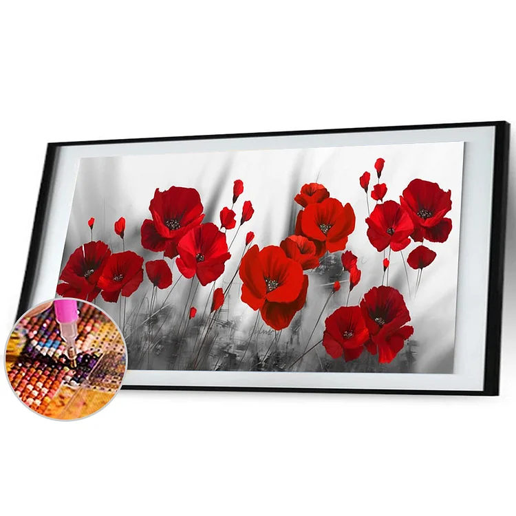 Flower 100x50cm(canvas) full round drill diamond painting gbfke