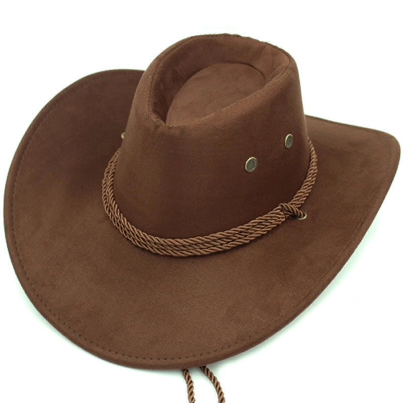 Western Denim Hat Men’s Double-sided Suede Large Brim Sun Hat Women’s Riding Hat Grassland United States