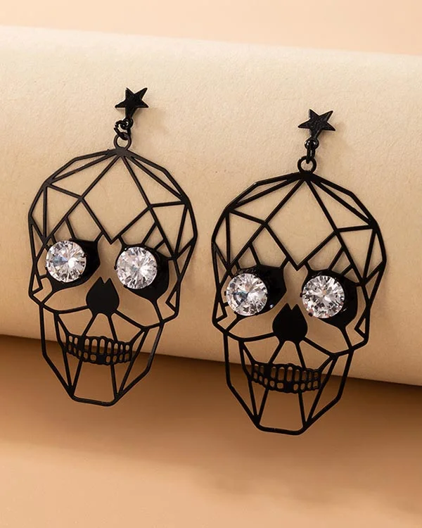 Halloween Skull Face Earrings