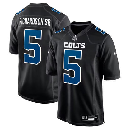 Youth Indianapolis Colts #5 Anthony Richardson Sr. Carbon Black Fashion Game Jersey