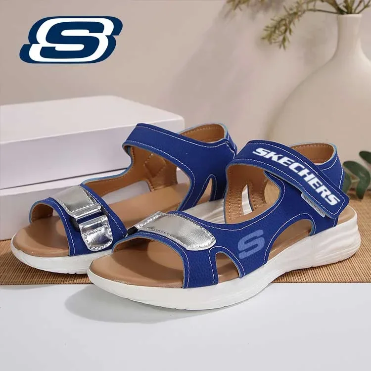 Skechers 2025 NOVÉ DÁMSKÉ SANDÁLY NA VELCRO S HRUBOU PODRÁŽKOU