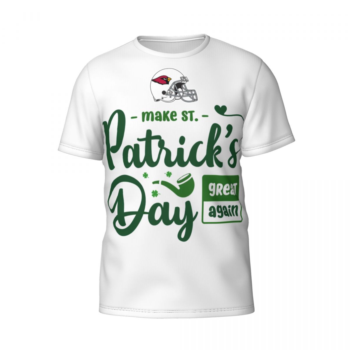 Arizona Cardinals Make Patrick's Day Great Again Men's Short Sleeve Shirt