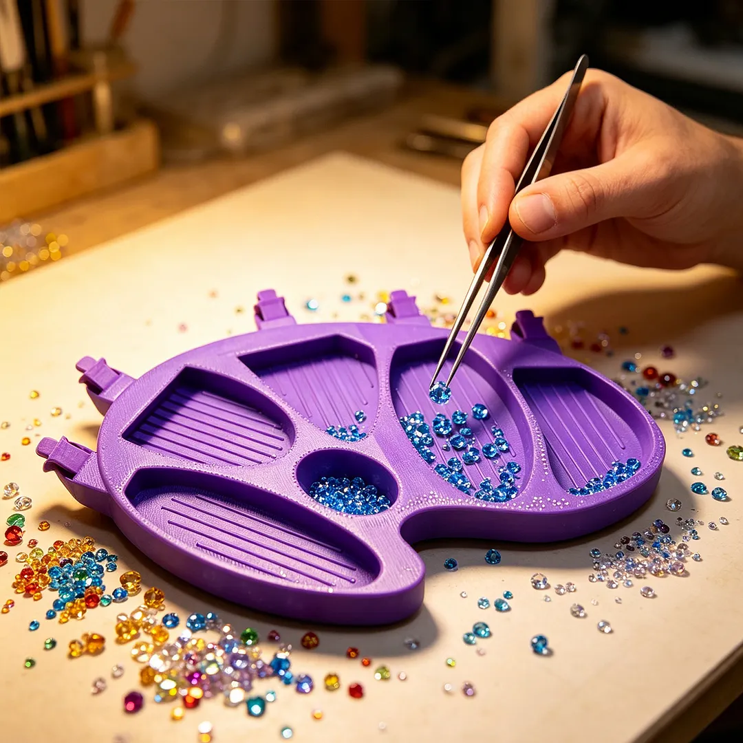 Elephant Paw Diamond Art Painting Bead Sorting Tray Auto-align Diamond Art Accessories Trays with Stoppers Accessories and Tools for DIY Crafts