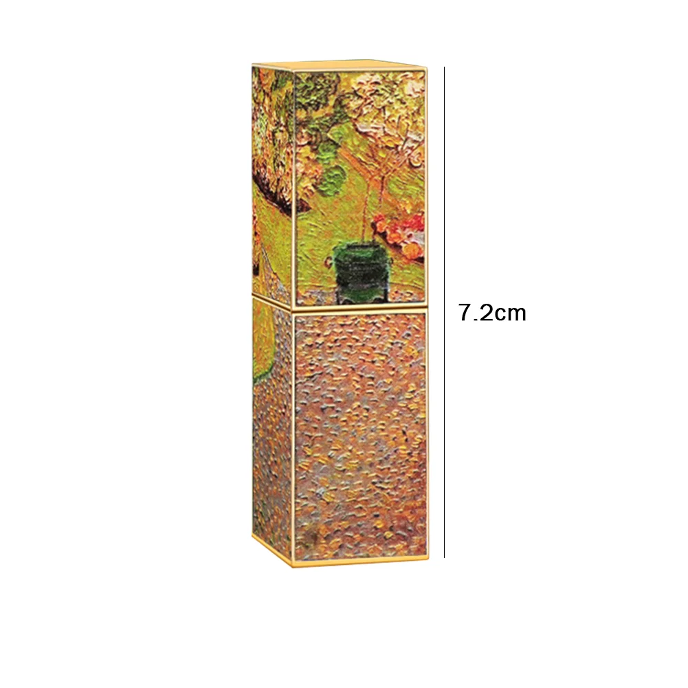 Lipstick Pin Cushion Retractable Sewing Needle Case 3D Oil Painting Tube