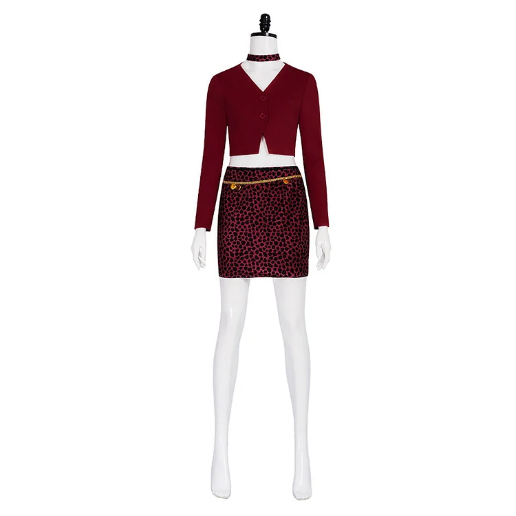 Silent Hill 2 Remake Maria Red Top Skirt Set Outfits Horror Halloween Cosplay Costume