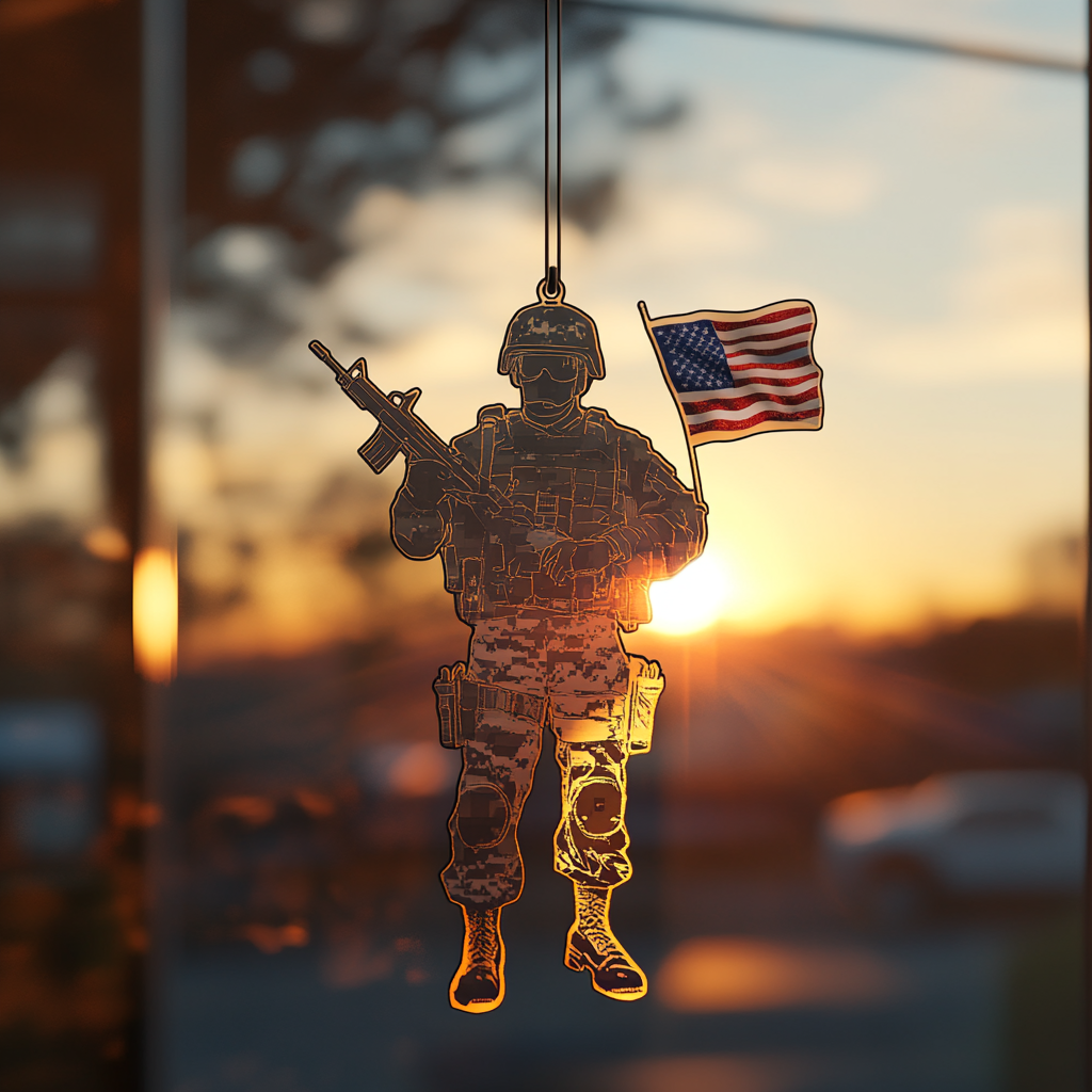 Soldier Memorial Flag Pendant