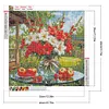 40x40cm fleur 5d bricolage plein perceur rond diamant peinture kit d&eacute;coration murale &agrave; la maison