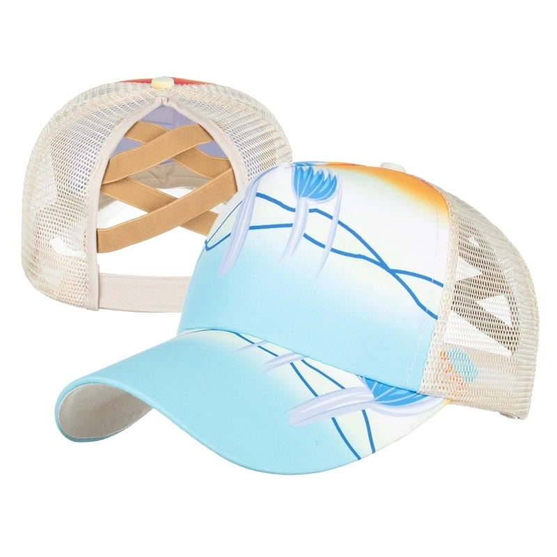 Women’s Fashion Color Block Flower Leopard Baseball Cap