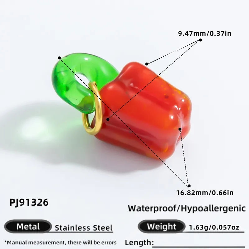 1 Piece 11.34*11.08mm 24.65*13.62mm 4.29*24.15mm 304 Stainless Steel Zircon 18K Gold Plated Tree Heart Shape Candy Jewelry Accessories Pendant