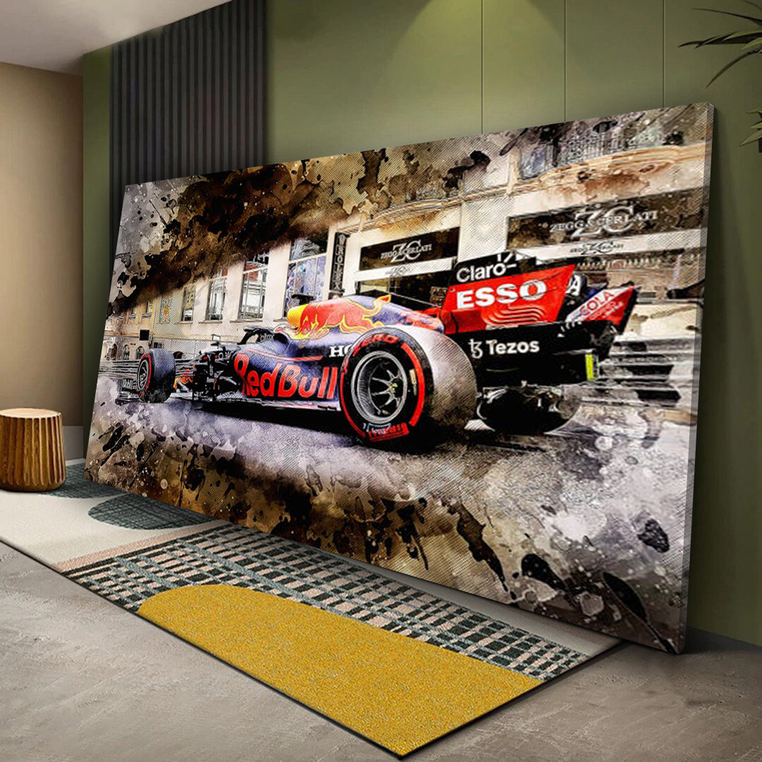 F1 2021 Max Verstappen Canvas Wall Art