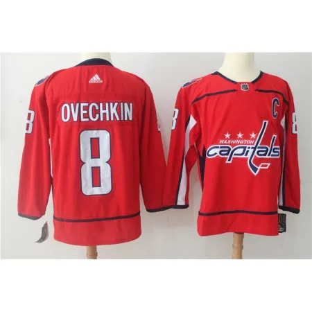 Men's Washington Capitals #8 Alex Ovechkin Red Stitched Jersey