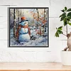 Diamond Painting-DIY Full Round Drill Winter Snowman（40*40cm）