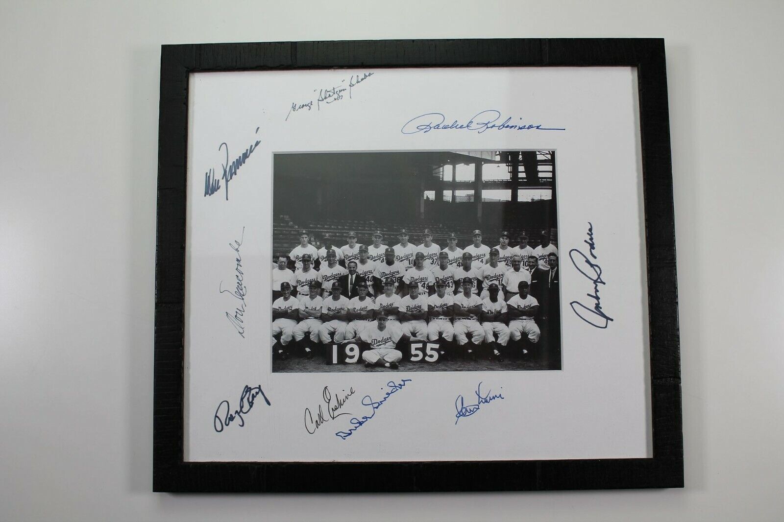 1955 Brooklyn Dodgers signed autographed framed Photo Poster painting! AMCo! 16084