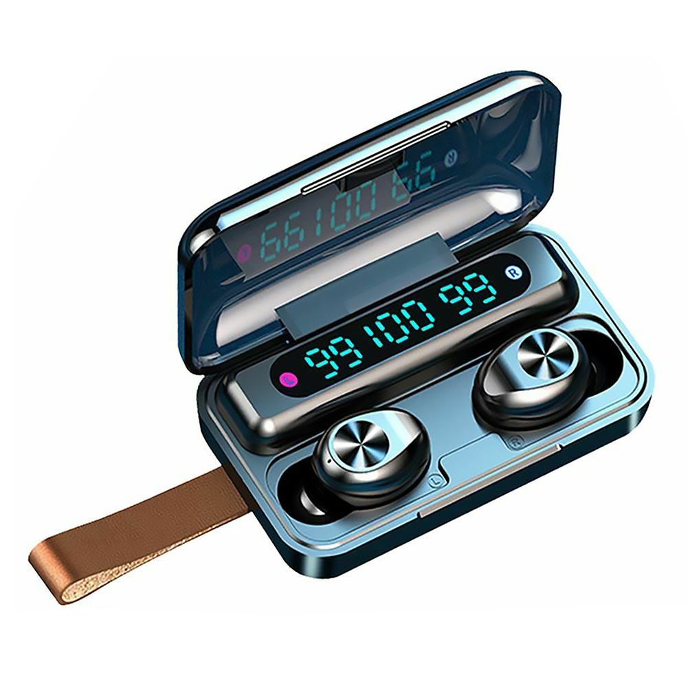 

F9-12 Bluetooth Touch Earphones Power Display Waterproof Headset with Rope, 501 Original
