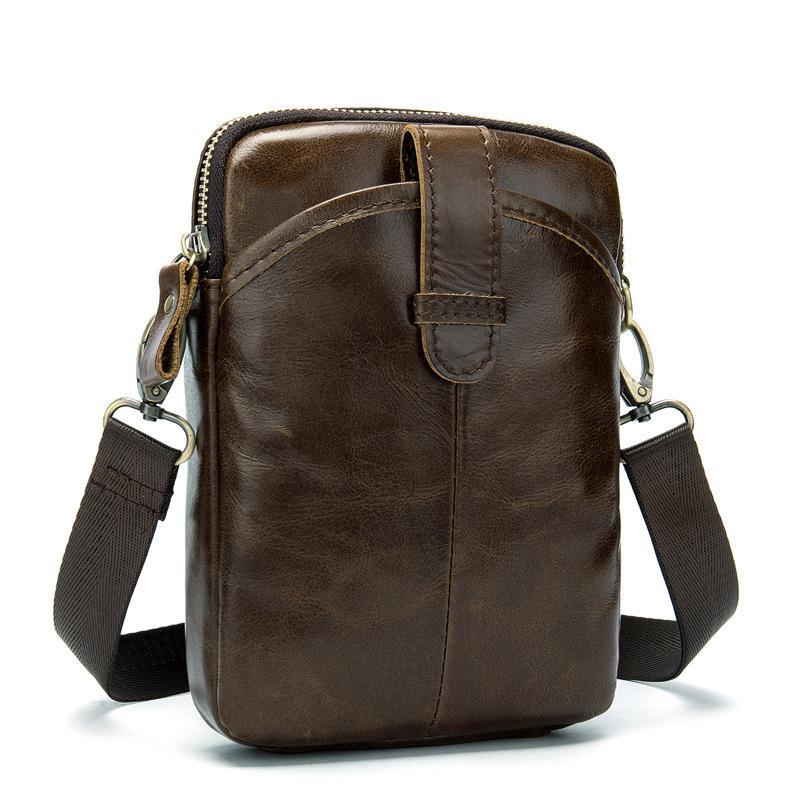 Casual Leather Retro Style Crossbody Bag Men's Shoulder Bag
