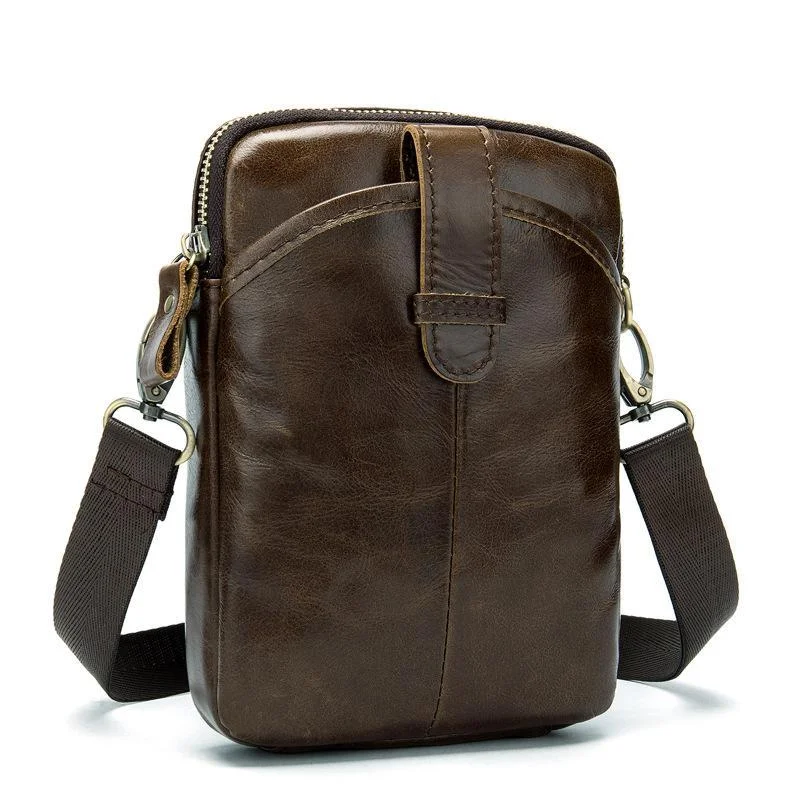 Casual Leather Retro Style Crossbody Bag Men's Shoulder Bag