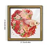 Diamond Painting Special Shaped Drill Roses and Goldfish With Frame(8.46x8.46inch)