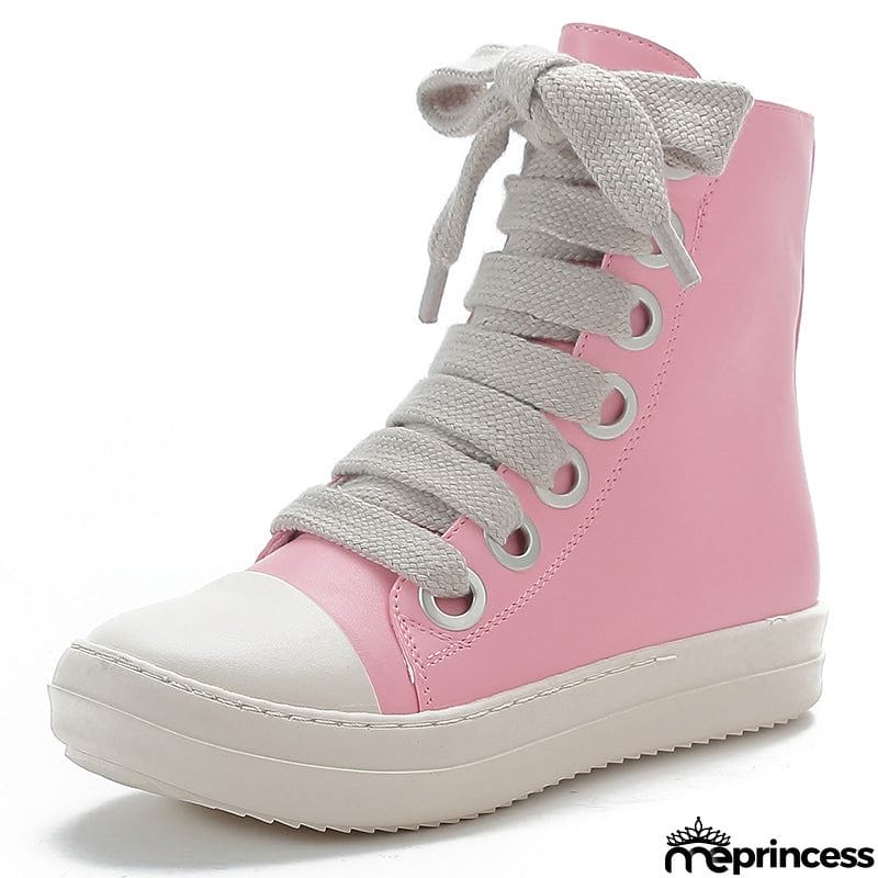 Trendy Durable Street Lace-up Boots for Lady