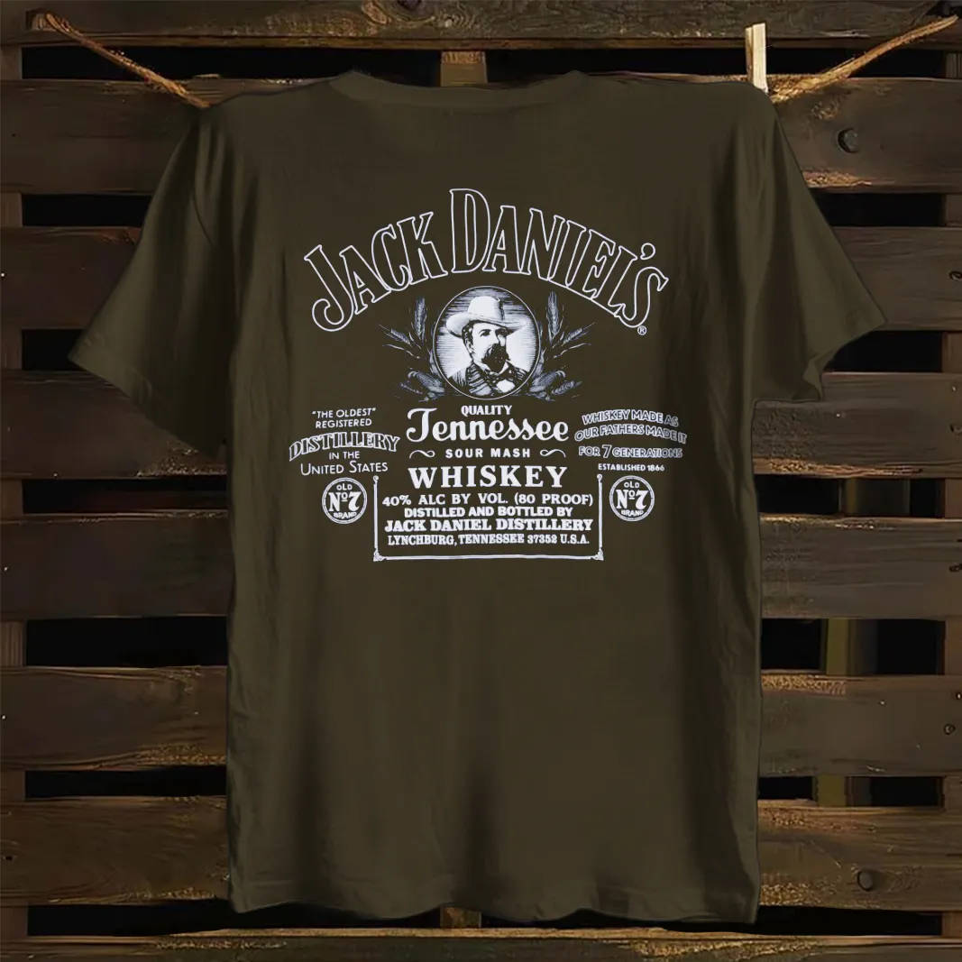 Classic Whiskey Label Graphic Men's T-shirt
