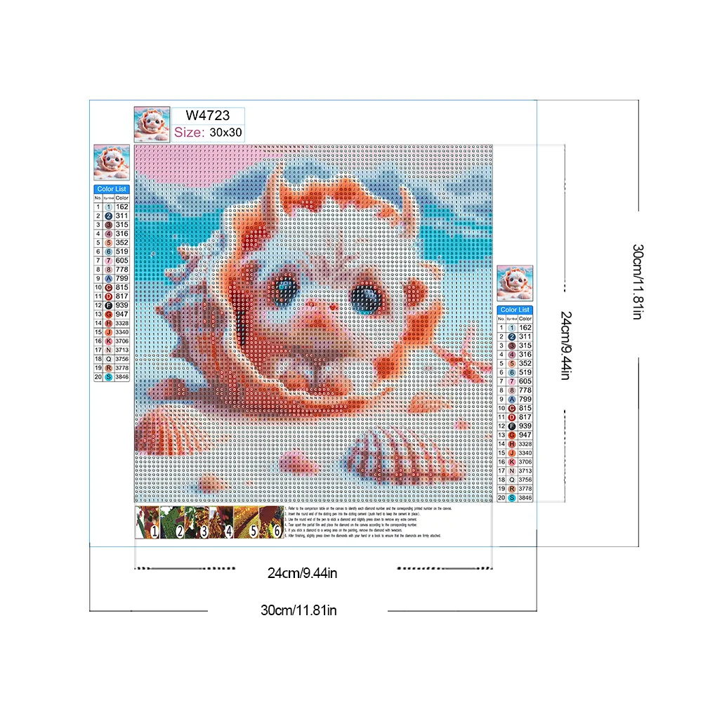 Diamond Painting - Full Round Drill - Shells Yak(Canvas|30*30cm)