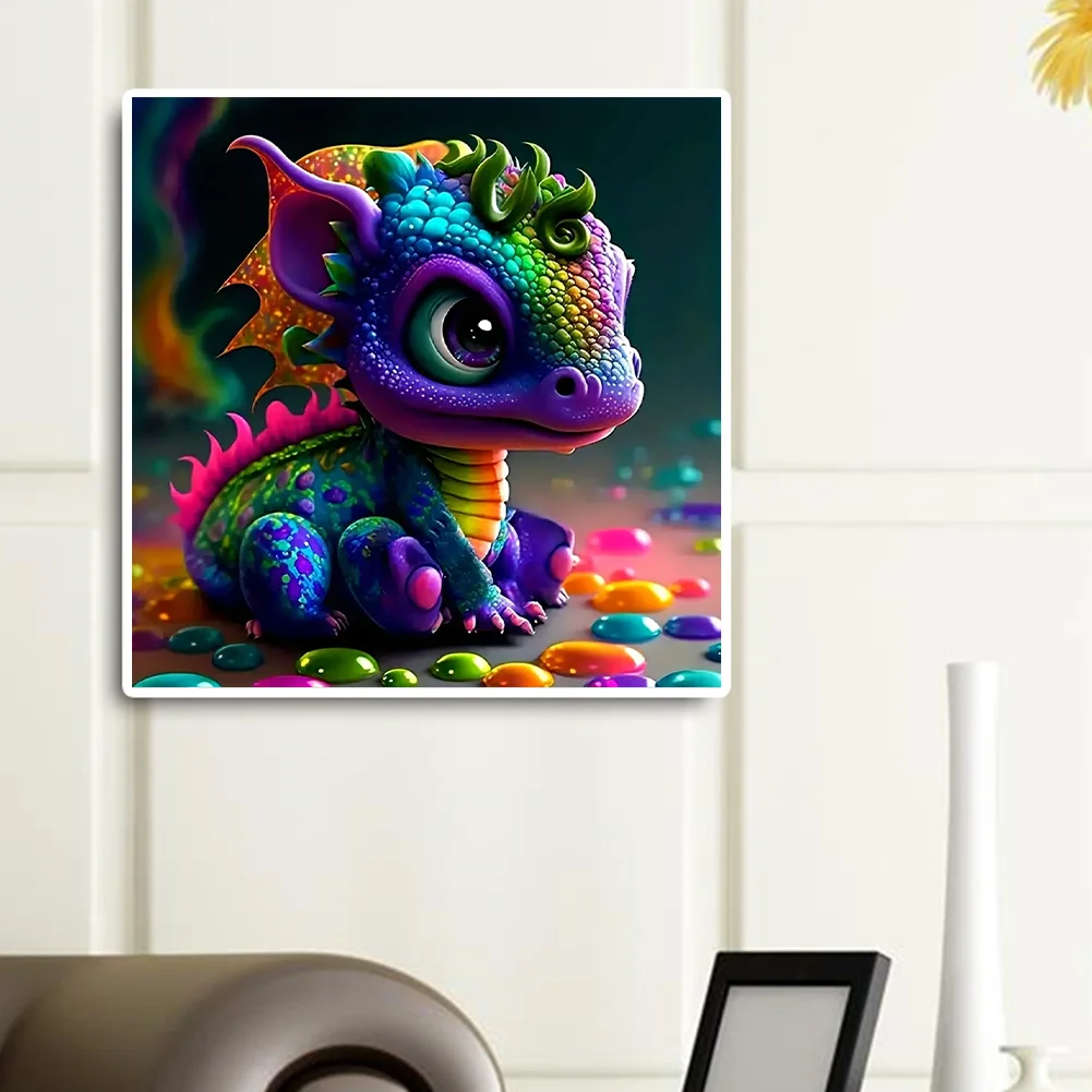 Diamond Painting - Full Round Drill - Dragon(Canvas|30*30cm)