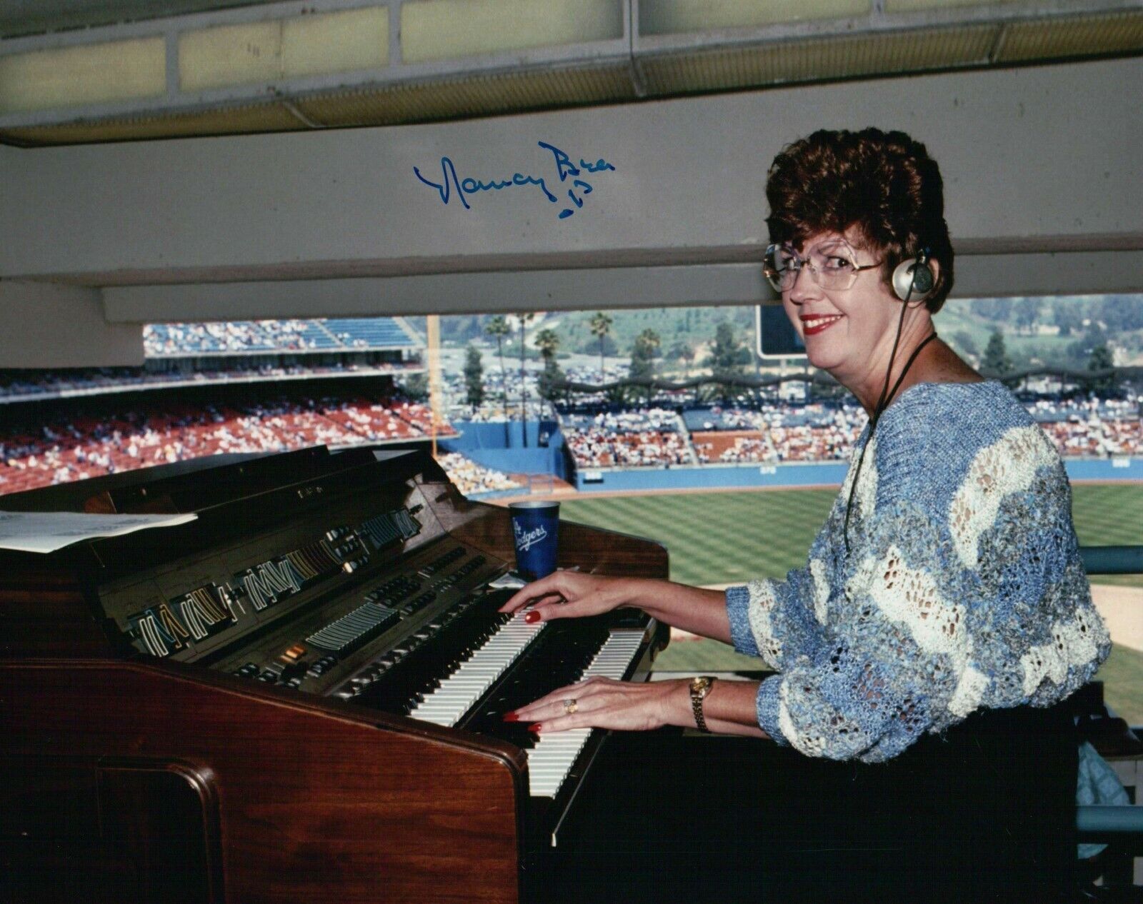 Nancy Bea Signed Autographed 8X10 Photo Poster painting LA Dodgers Organist Vintage Day w/COA