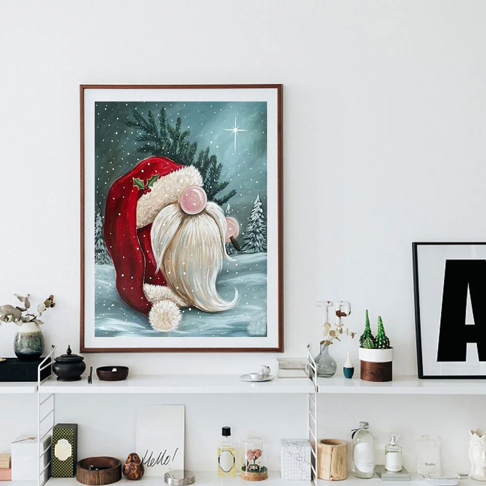 Diamond Painting - Full Round Drill - Christmas Gnome(30*40cm)