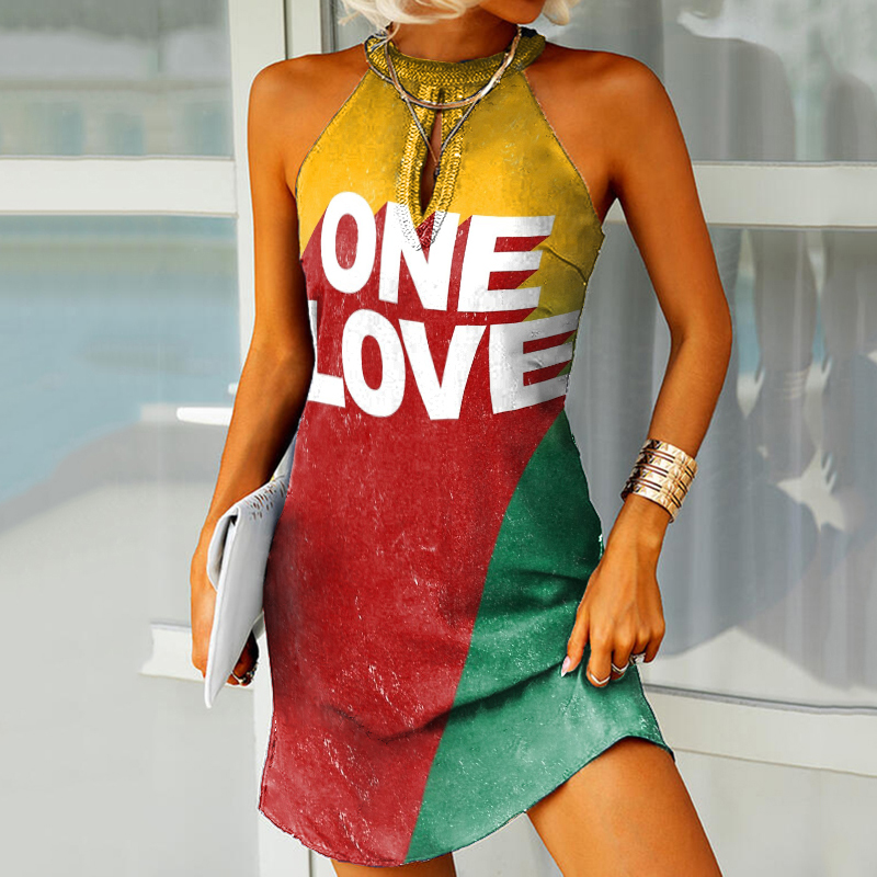 One Love Printed Mini Dress wearshes