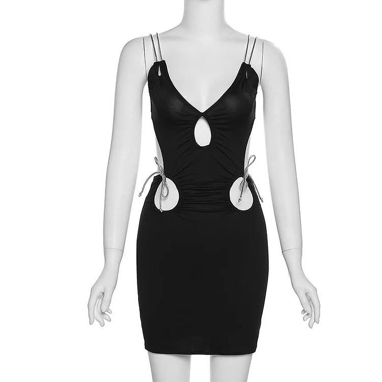Promsstyle Sexy low cut hollow mini sling dress Prom Dress 2023