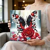 Framed Diamond Painting - Special Shaped - Butterfly and Rose (25x25cm)