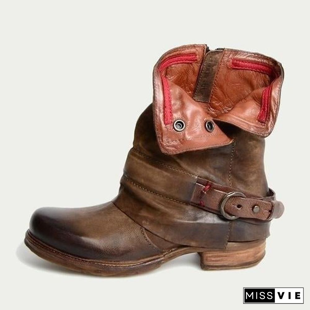 Casual Classic Comfy Zipper Booties