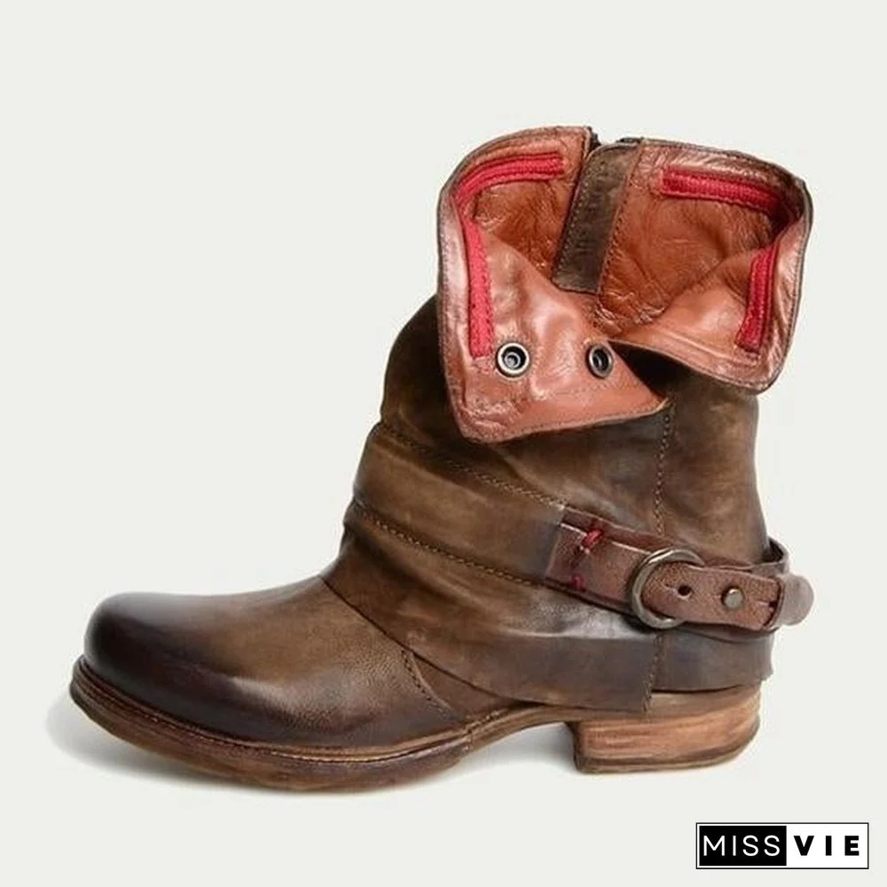 Casual Classic Comfy Zipper Booties