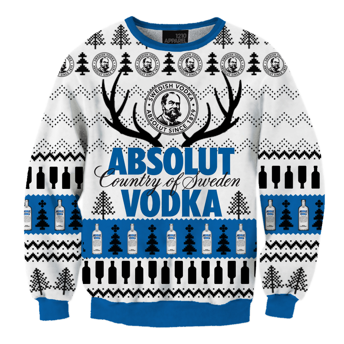 Unisex Absolut Vodka Fun 3D Print Christmas Sweatshirt / [blueesa] /