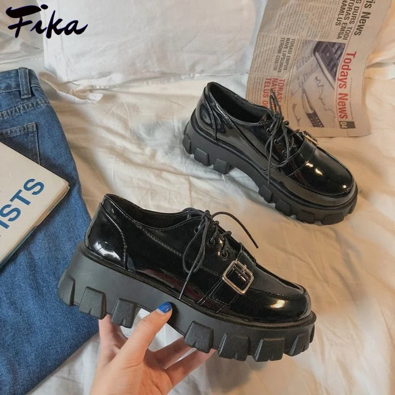 2021 Platform Mary Jane Shoes Round Toe Japanese School Uniform Jk Student Shoes Girls Women Kawaii Lolita Soft Low Heel Boots