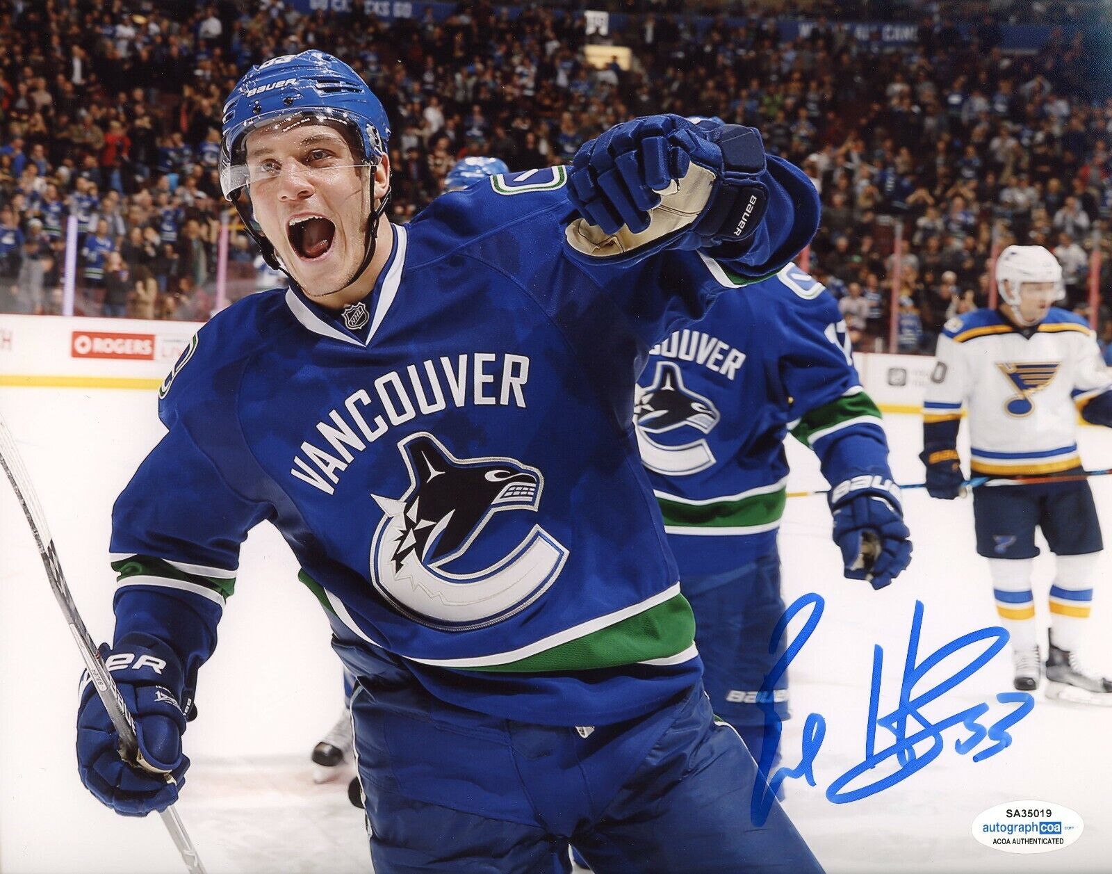 Vancouver Canucks Bo Horvat Signed Autographed 8x10 NHL Photo Poster painting ACOA DD