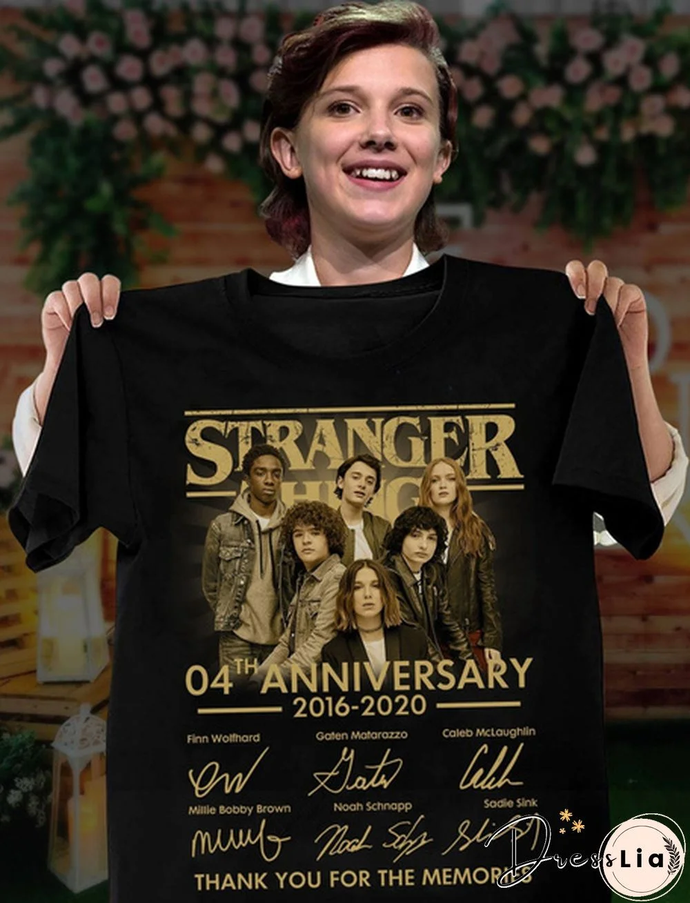 Official Stranger Thing 04Th Anniversary - And Members Signature Shirt