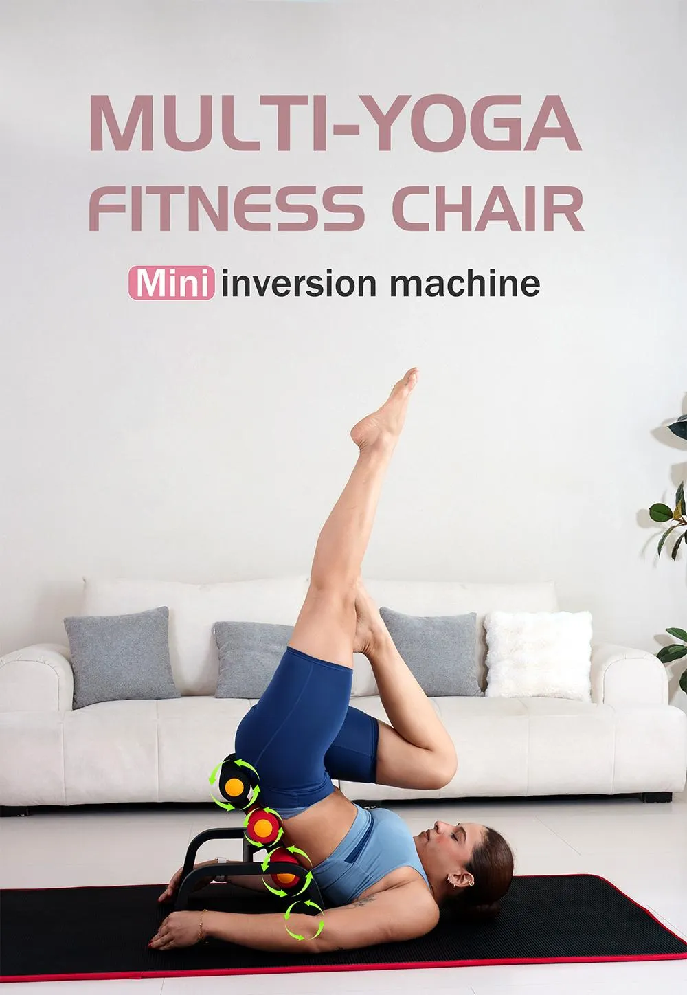 Magic BB Mini inversion Table,Glutes Trainer Machine, Waist & Back Exercise machine  for Lower Back, Strength Training Inversion Machine for RelaxationFoam Rollers Summervibes